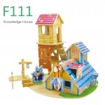 Knowledge House Forest Cabine - Puzzle 3D din lemn